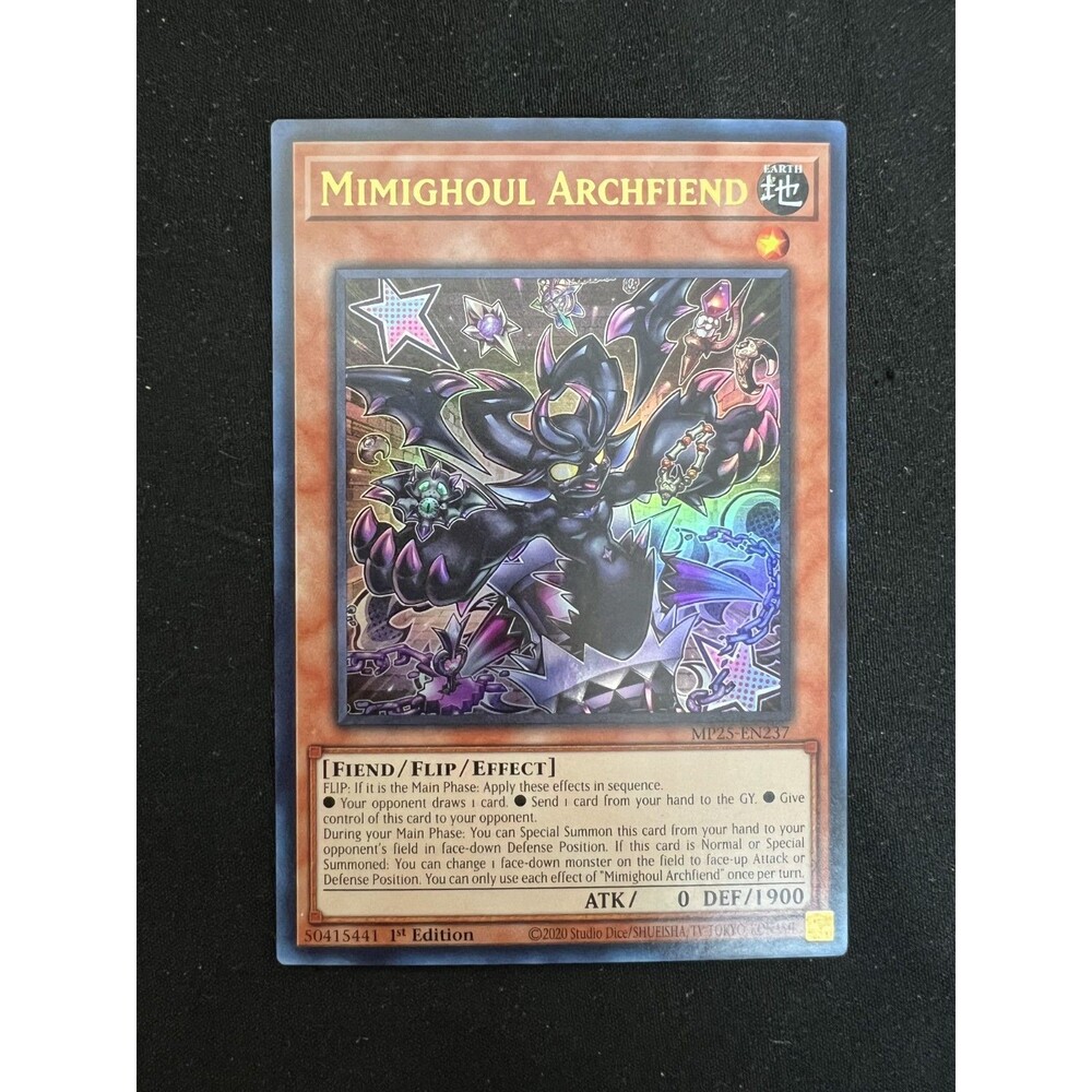 Mimighoul Archfiend MP25‑EN237 Ultra Rare 1st Edition Yu‑Gi‑Oh! LP